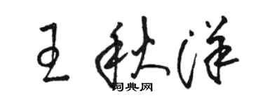 駱恆光王秋洋草書個性簽名怎么寫