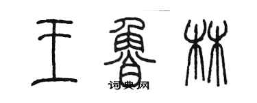 陳墨王魯林篆書個性簽名怎么寫