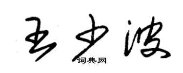 朱錫榮王少波草書個性簽名怎么寫