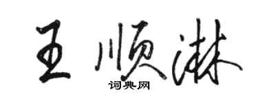 駱恆光王順淋行書個性簽名怎么寫