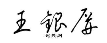 梁錦英王銀屏草書個性簽名怎么寫