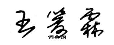 朱錫榮王箭霖草書個性簽名怎么寫