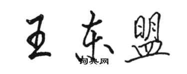 駱恆光王東協行書個性簽名怎么寫