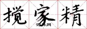 周炳元攪家精楷書怎么寫