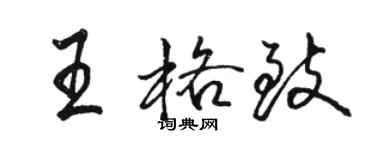 駱恆光王格致行書個性簽名怎么寫