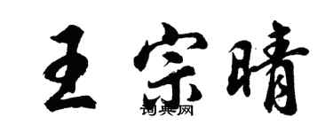 胡問遂王宗晴行書個性簽名怎么寫