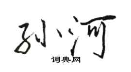 駱恆光孫河行書個性簽名怎么寫