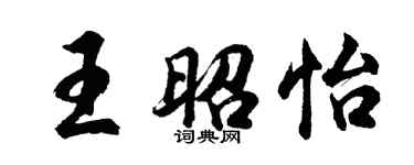 胡問遂王昭怡行書個性簽名怎么寫