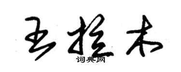 朱錫榮王拉木草書個性簽名怎么寫