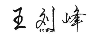 駱恆光王劉峰行書個性簽名怎么寫