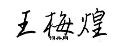 王正良王梅煌行書個性簽名怎么寫