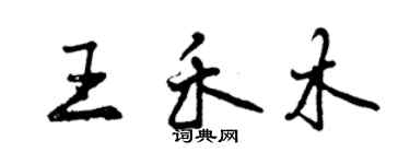 曾慶福王禾木行書個性簽名怎么寫