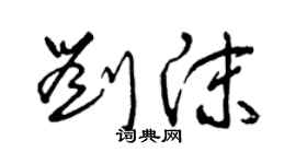 曾慶福劉沫草書個性簽名怎么寫