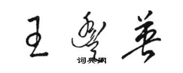 駱恆光王豐英草書個性簽名怎么寫