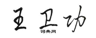 駱恆光王衛功行書個性簽名怎么寫