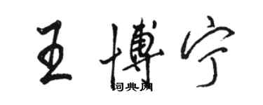 駱恆光王博寧行書個性簽名怎么寫