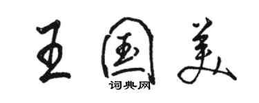 駱恆光王國美行書個性簽名怎么寫