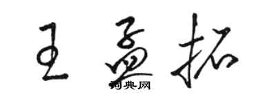 駱恆光王孟拓草書個性簽名怎么寫