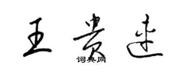 梁錦英王貴連草書個性簽名怎么寫