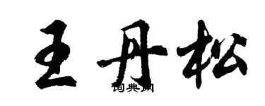 胡問遂王丹松行書個性簽名怎么寫