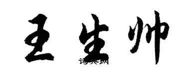 胡問遂王生帥行書個性簽名怎么寫