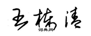 朱錫榮王棟清草書個性簽名怎么寫