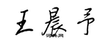 王正良王晨予行書個性簽名怎么寫