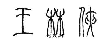 陳墨王林俠篆書個性簽名怎么寫