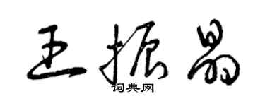 曾慶福王振晶草書個性簽名怎么寫