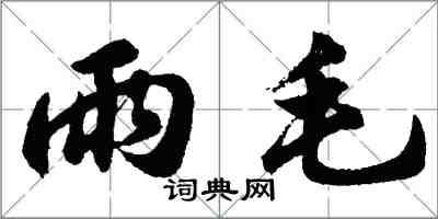 胡問遂雨毛行書怎么寫