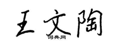 王正良王文陶行書個性簽名怎么寫