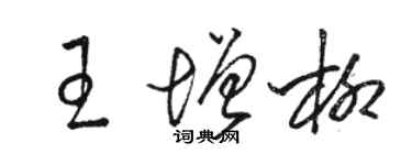 駱恆光王增柳草書個性簽名怎么寫