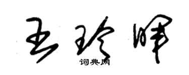 朱錫榮王玲暉草書個性簽名怎么寫