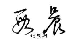 曾慶福段晨草書個性簽名怎么寫