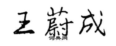 曾慶福王蔚成行書個性簽名怎么寫