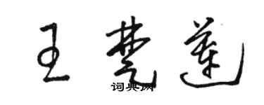 駱恆光王楚蓮草書個性簽名怎么寫