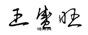 曾慶福王盛旺草書個性簽名怎么寫