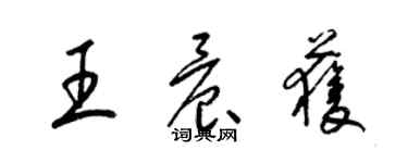 梁錦英王晨獲草書個性簽名怎么寫