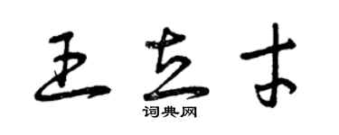 曾慶福王立才草書個性簽名怎么寫