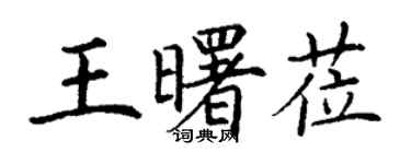 丁謙王曙蒞楷書個性簽名怎么寫