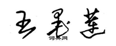 朱錫榮王墨蓮草書個性簽名怎么寫