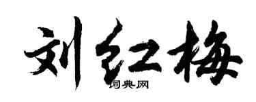 胡問遂劉紅梅行書個性簽名怎么寫