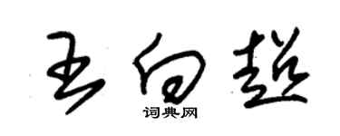 朱錫榮王向超草書個性簽名怎么寫
