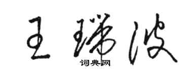 駱恆光王瑞波草書個性簽名怎么寫