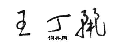 駱恆光王丁麗草書個性簽名怎么寫