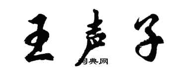 胡問遂王聲子行書個性簽名怎么寫