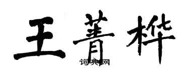 翁闓運王菁樺楷書個性簽名怎么寫