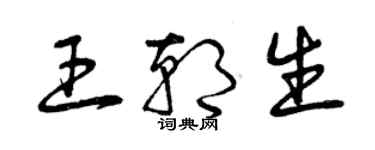 曾慶福王朝生草書個性簽名怎么寫