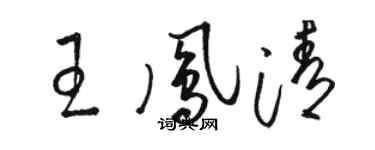 駱恆光王鳳清草書個性簽名怎么寫