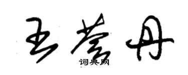 朱錫榮王薈丹草書個性簽名怎么寫